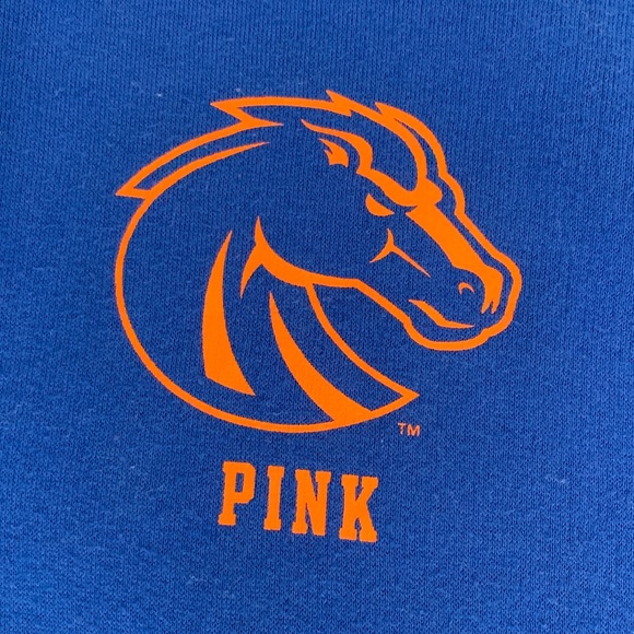 Broncos Half Zip Jacket with Sequin Lettered Back Pink by Victoria Secret size L - Picture 4 of 6